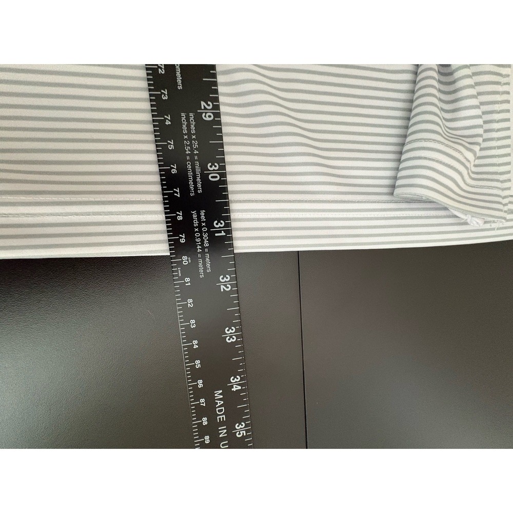 Ben Hogan Polo Shirt Mens 3XL White, Gray Stripes,  Golf Performance Shirt - Picture 7 of 8